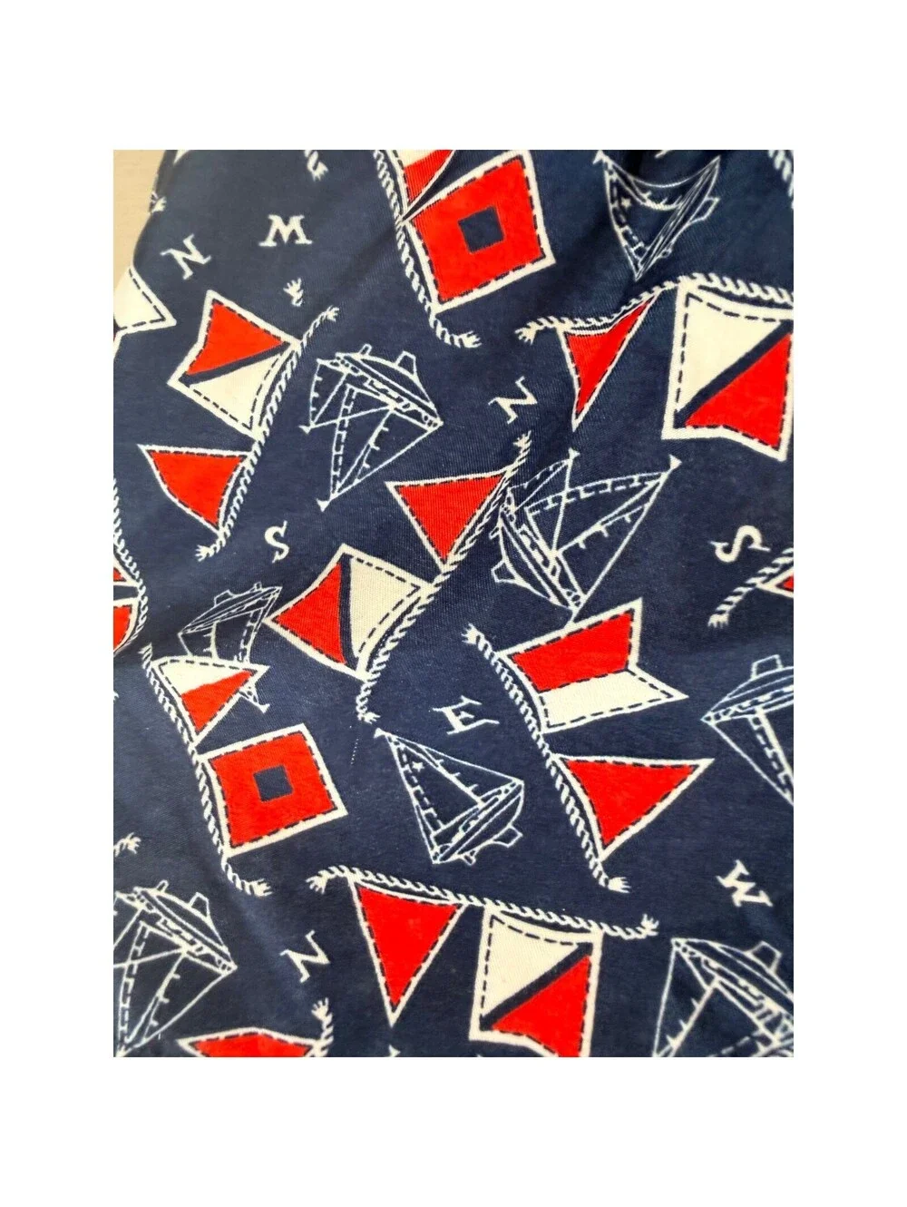 Janie and Jack Boys Nautical Sailboat Flag Swim Trunks Navy Blue Red Size 5